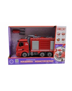 Пожарная машина конструктор фрикционная свет звук вода 1 12 Funky toys