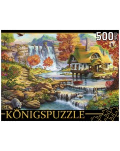 Пазлы Домик у водопада 500 элементов Konigspuzzle