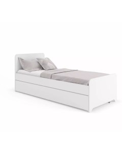 Кровать подростковая с выкатным спальным местом белая by Bono White Mr.doors