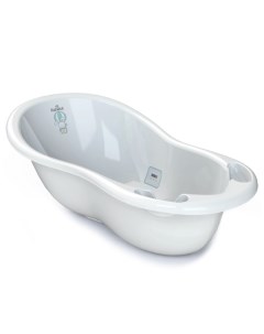 Ванночка для купания новорожденных Шатл с термометром белая Kidwick