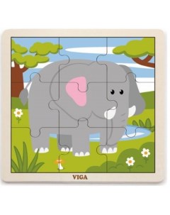 Пазл для малышей Слон 9 деталей Viga