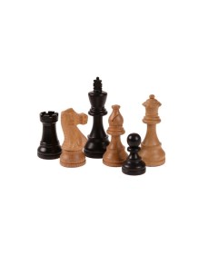 Шахматные фигуры Американский Стаунтон 6 из бука утяжелён без доски d096ФСАУ Woodgames