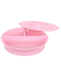 Тарелка с разделителями цвет пастельный розовый Pastel Pink Twistshake
