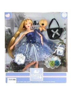 Кукла ABtoys Emily Синяя серия с собачкой сумочкой и аксессуарами 30см WJ 12664 Jiangsu holly everlasting inc.