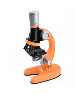 Микроскоп детский школьный набор для опытов Scientific microscope GK0060A голубой Baziator