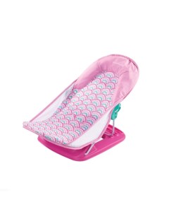 Лежак с подголовником для купания Deluxe Baby Bather розовый волны Summer infant