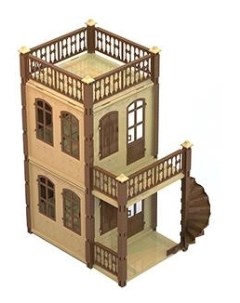 Домик для кукол замок принцессы 2 этажа беж Нордпласт