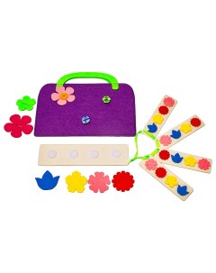 Развивающий набор Сумка игралка Цветы цвет фиолетовый Smile decor
