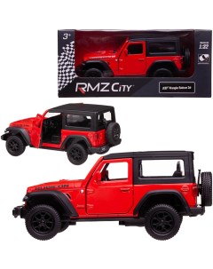 Машина металлическая RMZ City 1 32 Jeep Wrangler Rubicon 2021 красный цвет Uni fortune