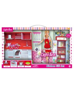 Кукла 8085 с мебелью для кухни Defa lucy