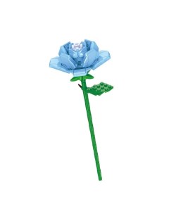 Конструктор цветы 1шт Собери сам Роза синяя JK26311 95 деталей Jaki