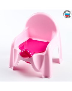 Горшок стульчик с крышкой цвет розовый Альтернатива