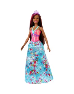Кукла Mattel Принцесса GJK12 GJK15 брюнетка кораловый топ Barbie