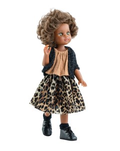 Кукла Нора в юбке с леопардовым принтом 32 см шарнирная 04856 Paola reina