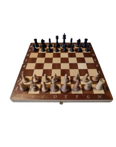 Шахматы складные деревянные турнирные Интарсия светлые 40х40 см LVK001 Lavochkashop