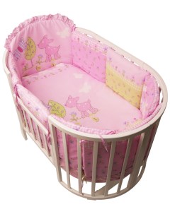 Комплект детского постельного белья Полянка Розовый Золотой гусь