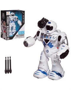 Робот Junfa Герой электромеханический свет звук WB 02424 бело голубой Junfa toys