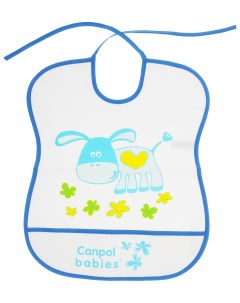 Нагрудник пластиковый 250930226 мягкий синий ослик Canpol babies