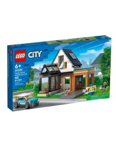 Конструктор City Семейный дом и электромобиль 462 детали 60398 Lego