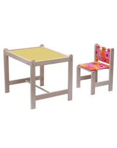 Комплект стол стул Малыш 2 62x52 см бежевый Лимпопо Гном