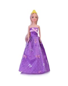 Кукла 29 см фиолетовое платье в пакете Oubaoloon
