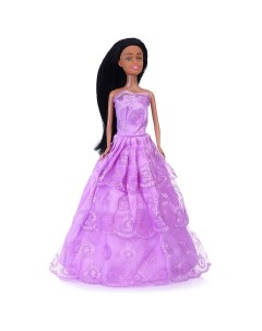 Кукла 30 см фиолетовое платье в пакете Oubaoloon