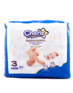 Подгузники для детей бумажные 6 11 кг 26 шт Cheris