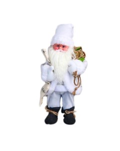 Кукла Дед Мороз В белом полушубке с мешком 29 см 1111415 Зимнее волшебство