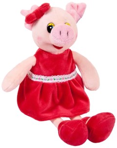 Мягкая игрушка Toys Co Ltd Свинка в красном платье 16 см Chuzhou greenery