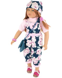 Кукла Джеральдин в цветастом комбинезоне B9005 62 см Lamagik