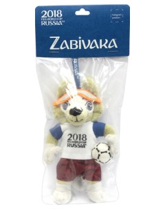 Мягкая игрушка FIFA 2018 Волк Забивака на ленточке 16 см Т11773 Fifa-2018 world cup