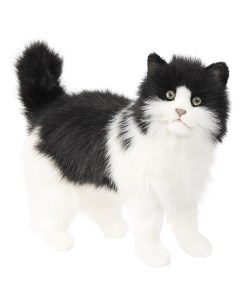 Реалистичная мягкая игрушка Кошка черно белая 40 см Hansa creation