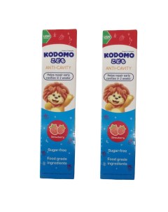 Зубная паста для детей от 6 месяцев со вкусом клубники 80 г 2 шт Lion kodomo