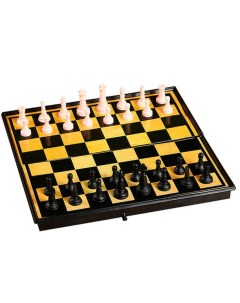 Настольная игра 3 в 1 Атели шашки шахматы нарды 19 х 19 см 536136 Nobrand