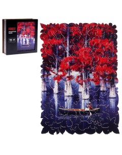 Пазл фигурный Озеро с кипарисовыми деревьями 110 деталей 28 8x20 2 см Melograno puzzle