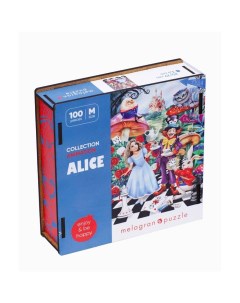 Пазл фигурный Алиса в стране чудес 100 деталей 20x29 см Melograno puzzle