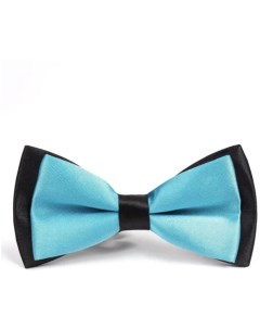 Детская галстук бабочка атласная голубая в черном Nobrand