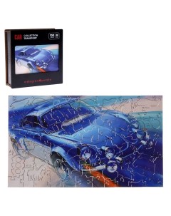 Пазл фигурный Автомобиль ретро синий 100 деталей 28x16 5 см Melograno puzzle