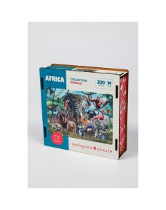 Пазл фигурный Животные Африки 200 деталей 20 5x29 см Melograno puzzle