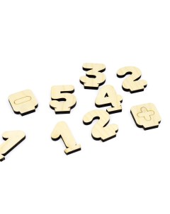Игровой набор деревянный Цифры с подставкой Paremo