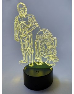 Настольный 3D ночник дроиды Звездные войны usb 21 5 см Starfriend
