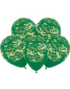 Шары латексные 12 Камуфляж пастель набор 50 шт цвет тёмно зелёный Bazar