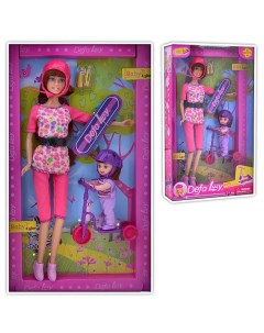 Кукла 8191Baby skateboarding с аксессуарами в коробке Defa lucy