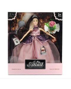 Кукла ABtoys Королевский прием с диадемой в длинном платье темные волосы 30см Junfa toys