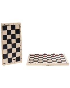 Настольная логическая игра Шашки деревянные 007 07 Libera