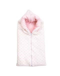 Конверт одеяло для новорожденных Сердечки от 0 6 мес хлопок 100 розовый Baby nice