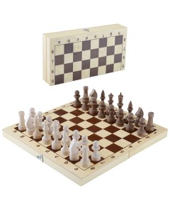 Шахматы деревянные обиходные с доской парафин Mpsport