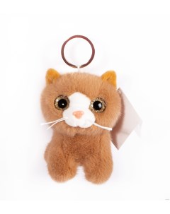 Мягкая игрушка брелок Рыжий котенок 11 см Плюш ленд