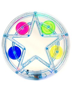 Детский музыкальный инструмент бубен звезда с подсветкой 17х17х3 см Baby toys
