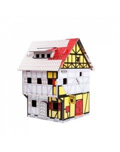 Модель для сборки Сборный домик раскраска из картона Таверна У213 2 Умбум
